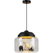 Groofoo - Luminaire Lampe Suspendue en Verre Créative