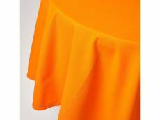 Homescapes nappe de table ronde en coton unie orange - 178 cm KT1237D