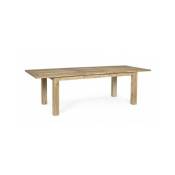 Iperbriko - Table d'extérieur rectangulaire en bois de teck fsc cm 200 - 260x 100x h 78