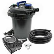 Kit set bassin 6000 litres 11 watts UVC pompe 6000 l/h tuyau 5 m kit de filtration