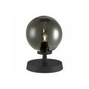 Lampe de table globe Esben Noir mat,verre fumé 1 ampoule