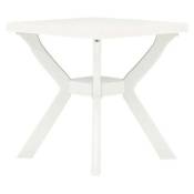 Les Tendances - Table de bar carrée plastique blanc Bouka