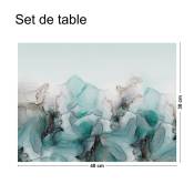 Lot de 4 sets de table L 40xl 30cm Multicolore Abstrait