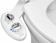 Luxe Bidet Neo 120 – Self Buse de nettoyage – Eau Douce non électrique mécanique Bidet WC Attachment (Blanc et blanc)