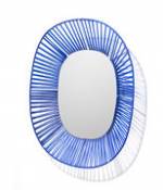Miroir Cesta Ovale / 47 x 54 cm - ames bleu en plastique
