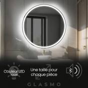 Miroir LED Lumineux 100 cm Anna - Rond de Salle de Bain Mural avec éclairage Blanc Froid 7000K avec Haut Parleur