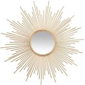 Miroir Soleil métal doré D99cm Atmosphera créateur