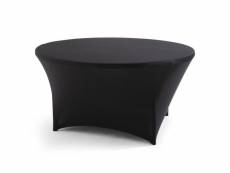 Nappe élastique pour table ronde 180cm noire