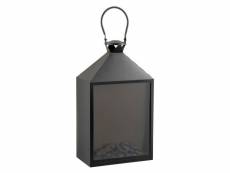 Paris prix - lanterne cheminée design "led" 68cm noir