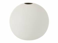 Paris prix - vase design "boule céramique" 18cm blanc