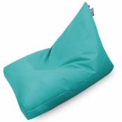 Pouf Pyramide Similicuir Outdoor Turquoise Happers xl - Turquoise