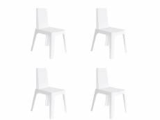 Set 4 chaise julia - resol - marron - polypropylène 540x560x820mm