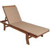 Setgarden - Coussin de chaise longue 190x60x4cm, beige,