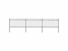 Superbe clôtures et barrières ligne sarajevo clôture de jardin avec dessus en cerceau acier 5,1 x 1 m noir