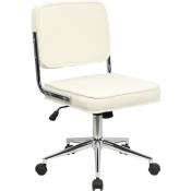 Svita - liv Chaise de bureau Chaise de bureau réglable en hauteur avec roulettes blanc