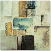 Tableau 70 abstraction - 70 x 70 cm - Beige