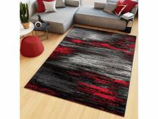 Tapiso maya tapis salon moderne moucheté gris noir rouge fin doux 250 x 300 cm Z905E BLACK 2,50-3,00 MAYA PP ESM