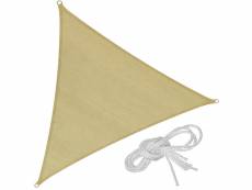 Tectake voile d'ombrage triangulaire, beige - 300 x