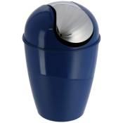 Tendance - poubelle pp conique avec couvercle 5,6L - bleu marine