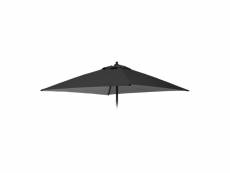 Toile de remplacement pour parasol de jardin 2x2 carré plutone noir sans lambrequin Elios Parasols