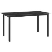 Vidaxl - Table de jardin Noir 150x90x74 cm Aluminium et verre