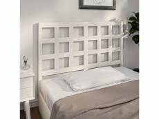 Vidaxl tête de lit blanc 125,5x4x100 cm bois massif