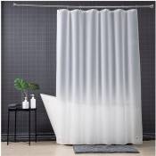 Xinuy - rideau de douche tissu imperméable, 180 cm x 180 cm rideau douche en polyester, rideau textile lavable ourlet renforcé, blanc