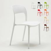 Ahd Amazing Home Design - Chaise salle à manger bar restaurant polypropylène coloré design Restaurant Couleur: Blanc