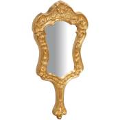 Biscottini - Miroir à la main finitions feuille d'or