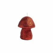 Bougie Glitter Mushroom / Medium - Ø 7 x H 9.5 cm - & klevering rouge en cire