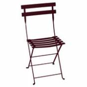Chaise pliante Bistro / Métal - Fermob rouge en métal