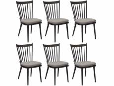 Chaises de jardin vintage en aluminium winsor (lot de 6) noir