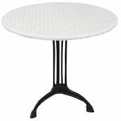 CPM - Sous-nappe protège table ronde Basic - Diam. 135 - Blanc