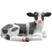 Farmwood Animals - Vache couchée en résine 46 x 28