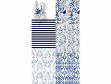 Homemania tapis imprimé blue patchwork 1 - patchwork - décoration de maison - antidérapants - pour salon, séjour, chambre à coucher - multicolore en p