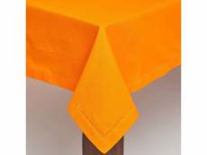 Homescapes nappe de table rectangulaire en coton unie orange - 178 x 300 cm KT1237E