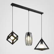 Lampes Suspension Luminaire Industrielle,éclairage Plafond Pour Salon Cuisine Chambre,Noir