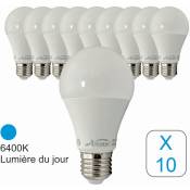 Lot de 10 ampoules led E27 standard 11,1W 1055Lm 6400K - garantie 2 ans