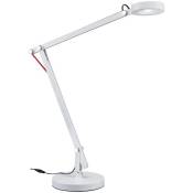 Lúzete - lampe de bureau led angulaire blanche - Blanc