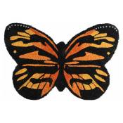 Paillasson coco/pvc en forme de papillon 60X40X19 cm