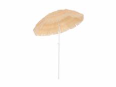 Parasol de jardin hawaï imitation raphia beige