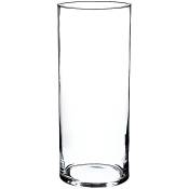 Photophore - Vase en verre cylindrique SANSA, transparent, 20 cm, Ø 10 cm - Bougeoir - Mini vase - INNA Glas