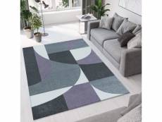 Picasso - tapis géométrique - lila & gris 140 x 200