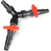 Sunsun - Y-distributeur 20/25mm pour Tuyau de bassin (3/4 / 1) valve réglage