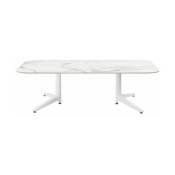 Table basse effet marbre blanc 180x90 Multiplo - Kartell
