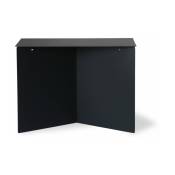 Table basse rectangulaire en métal noir 36 x 55 cm