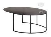 Table basse Slim Irony ovale / 70 x 42 H 29 cm - Zeus noir en métal