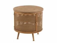 Table d'appoint ronde effet cannage rox