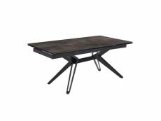 Table extensible 160-240 cm céramique gris vieilli pied trapèze - maine 07 65087489_65087500