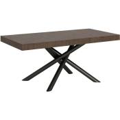 Table extensible 90x180/284 cm Famas Noyer Structure Anthracite